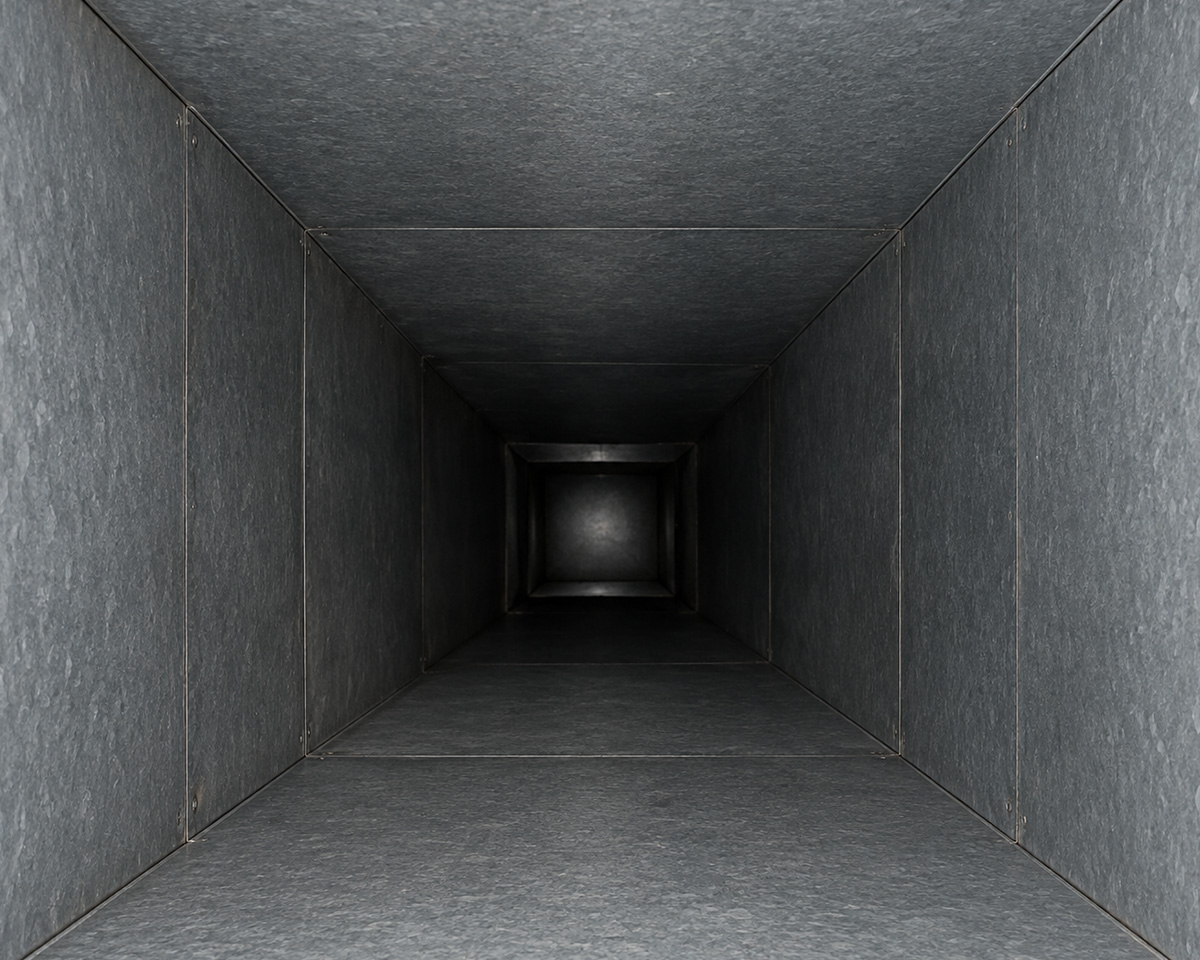 Air duct after cleaning